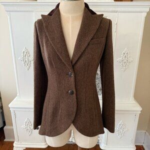 Vintage Ralph Lauren Brown Tweed Blazer